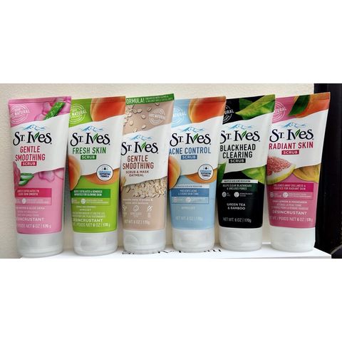 Sữa Rửa Mặt Tẩy Tế Bào Chết St.Ives Trà Xanh 170ml - Giúp Làm Sạch Mụn Đầu Đen, Dưỡng Da Mịn Màng, Phù Hợp Mọi Loại Da