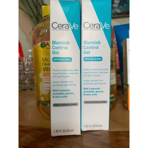 Gel Chấm Mụn Cerave 40ml - Kiểm Soát Blemish, Giảm Mụn, Tẩy Tế Bào Chết, Thu Nhỏ Lỗ Chân Lông, Dành Cho Da Nhạy Cảm