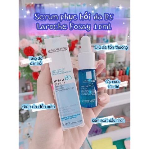Serum La Roche-Posay Hyalu B5 10ml - Dưỡng ẩm & Tái tạo da, Chăm sóc da nhạy cảm, Chất lượng cao, An toàn cho da