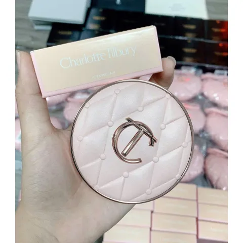 Bảng Phấn Nền Charlotte Tilbury - Cushion Tone 1N và 1C, Che Khuyết Điểm, Lâu Trôi, Phù Hợp Da Sáng và Lạnh