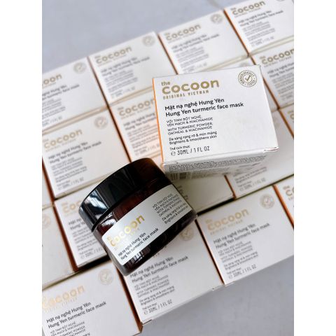 Mặt Nạ Cocoon Nghệ Hưng Yên 30ml - Dưỡng Da Rạng Rỡ, Chống Oxy Hóa, Làm Sáng, Thích Hợp Mọi Loại Da