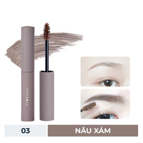Mascara Lông Mày Judydoll 03 Nâu Xám 2.5g - Định Hình và Tạo Màu Lông Mày, Chống Nước và Chống Lem, Trang Điểm Hoàn Hảo
