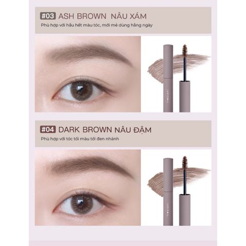 Mascara Lông Mày Judydoll 03 Nâu Xám 2.5g - Định Hình và Tạo Màu Lông Mày, Chống Nước và Chống Lem, Trang Điểm Hoàn Hảo