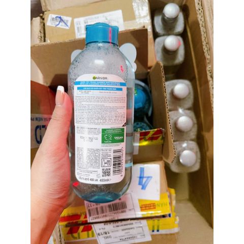 Nước Tẩy Trang Garnier Micellar Cho Da Dầu & Mụn 400ml - Làm Sạch Dịu Nhẹ, Giảm Nhờn, Không Cần Rửa lại