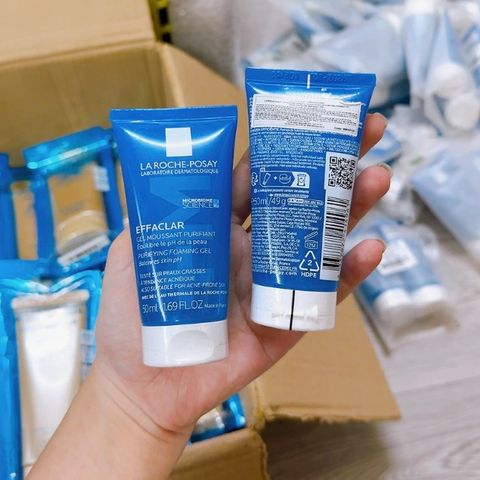 Gel Rửa Mặt La Roche-Posay Effaclar Purifying 50ml - Sữa Rửa Mặt Dành Cho Da Dầu Nhạy Cảm, Kiểm Soát Dầu, Giảm Mụn