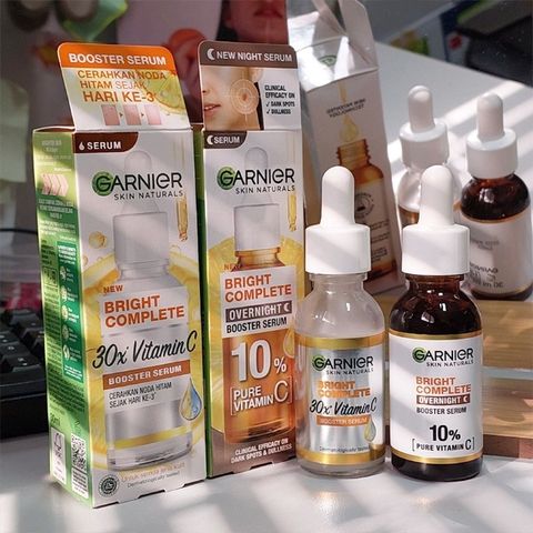 Serum Garnier Bright Complete 30ml - Tinh Chất Dưỡng Sáng Da Mờ Thâm 30x Vitamin C Cho Tất Cả Loại Da