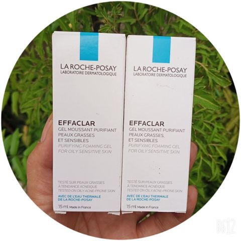 Gel Rửa Mặt La Roche-Posay Effaclar 15ml - Tẩy Trang Hiệu Quả cho Da Dầu Nhạy Cảm, Làm Sạch & Kiểm Soát Nhờn