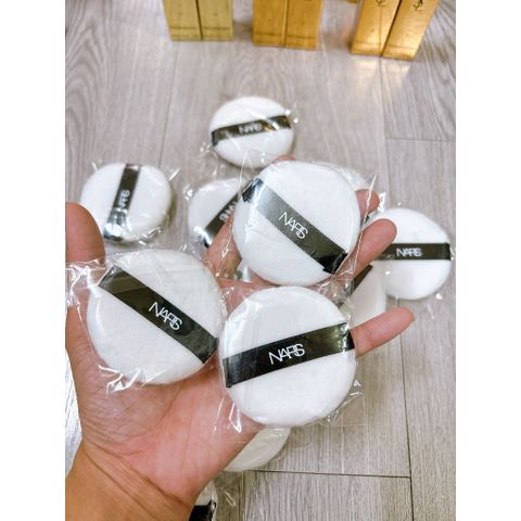 Mút Đánh Phấn Nền NARS Hình Tròn Cao Cấp Màu Trắng - Bông Tán Trang Điểm Lớp Nền Mịn Màng, Làm Đẹp Da Tự Nhiên