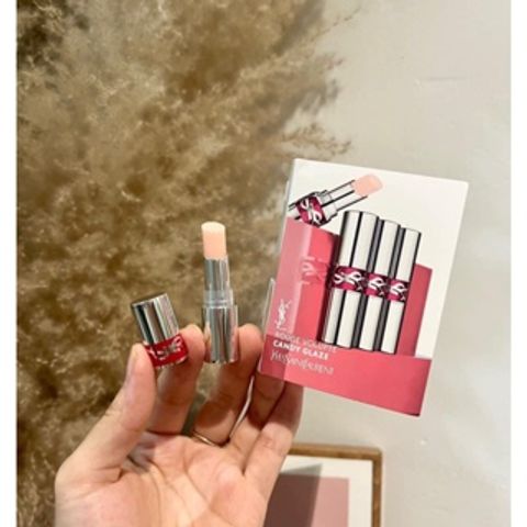Son Dưỡng YSL Rouge Volupte Candy Glaze 2 - Hồng Nude - Dưỡng Ẩm Mịn Màu Tự Nhiên cho Đôi Môi Căng Mọng