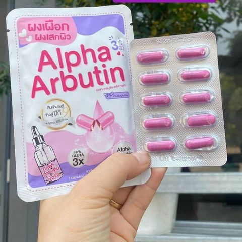 Bột Trắng Da Alpha Arbutin Thái Lan 10 Viên - Dưỡng Trắng, Chống Lão Hóa, Cải Thiện Đều Màu Da, Bảo Vệ Tia UV
