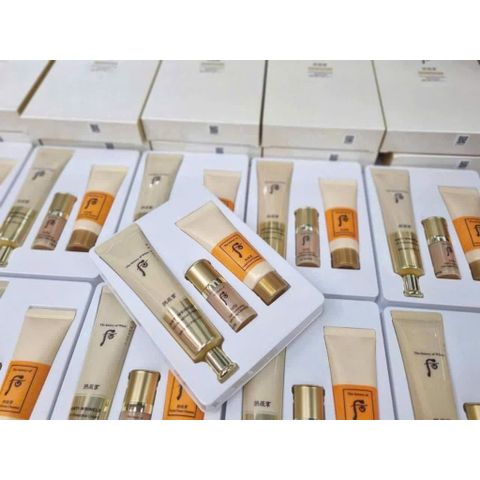 Bộ Kem Chống Nắng Whoo Jinheayoon Sun Wrinkle SPF 50+ - Giảm Nhăn, Làm Sáng Da, Set Chăm Sóc Da Hoàng Cung