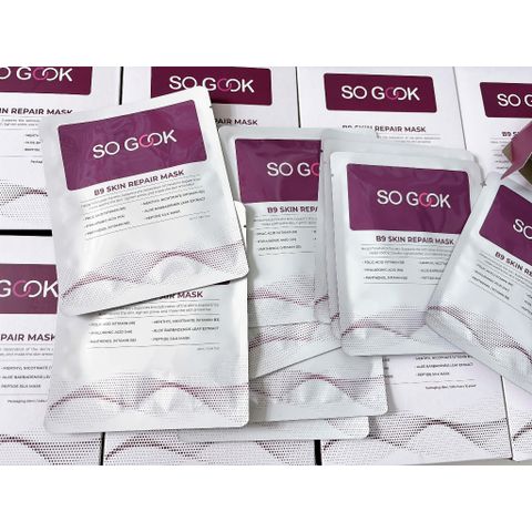 Mặt Nạ Phục Hồi B9 SO GOOK - Giữ Ẩm, Mát Lạnh Làm Dịu Da, Sợi Lụa Peptide 25ml - Chăm Sóc Da Tươi Mới, Khỏe Mạnh