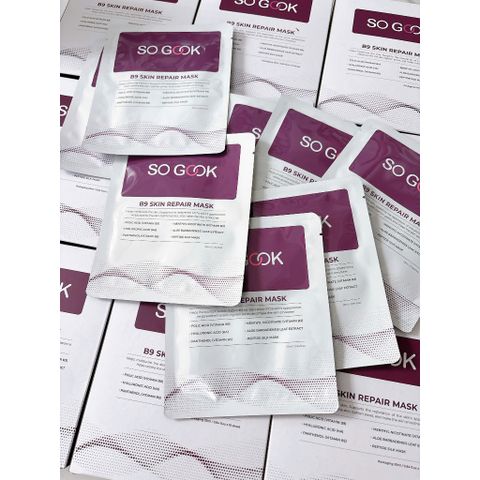 Mặt Nạ Phục Hồi B9 SO GOOK - Giữ Ẩm, Mát Lạnh Làm Dịu Da, Sợi Lụa Peptide 25ml - Chăm Sóc Da Tươi Mới, Khỏe Mạnh