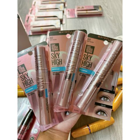 Mascara Maybelline Sky High Waterproof 6ml - Chuốt Mi Dài, Dày và Chống Nước, Tạo Hiệu Ứng Mi Đen Huyền Quyến Rũ