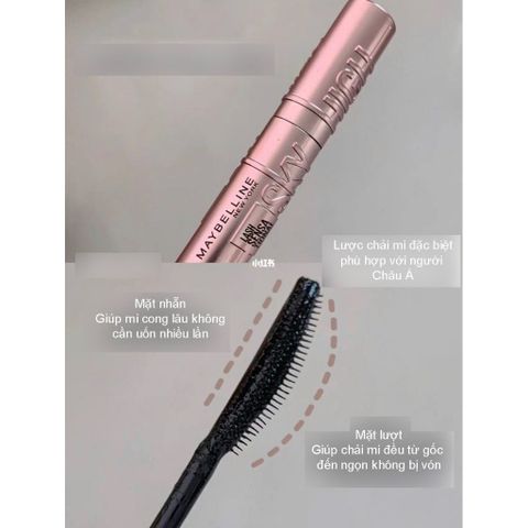 Mascara Maybelline Sky High Waterproof 6ml - Chuốt Mi Dài, Dày và Chống Nước, Tạo Hiệu Ứng Mi Đen Huyền Quyến Rũ
