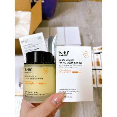 Mặt Nạ Ngủ Dưỡng Sáng Da Belif Super Knight Multi Vitamin Mask 75ml - Dưỡng ẩm, phục hồi da mệt mỏi, làm sáng và chống lão hóa hiệu quả.