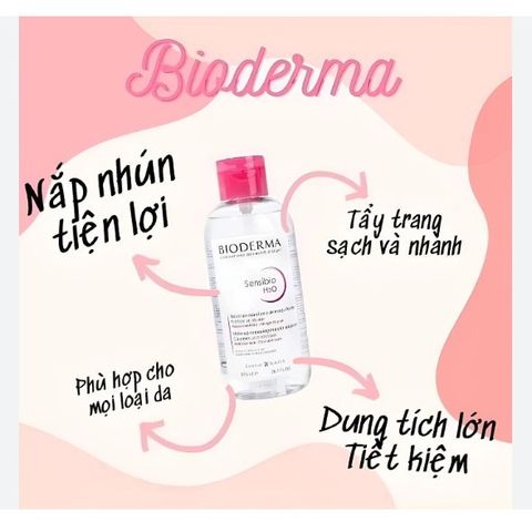 Nước Tẩy Trang Micellar Cho Da Thường Và Da Nhạy Cảm Bioderma Sensibio H2O 850ml (Nắp Nhún)
