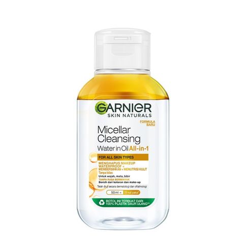 Nước Tẩy Trang Garnier Mini 50ml - Dành Cho Da Dầu Mụn, Da Thường, Da Nhạy Cảm, Sạch Sâu, Dưỡng Ẩm, Tiện Lợi Mang Đi Du Lịch