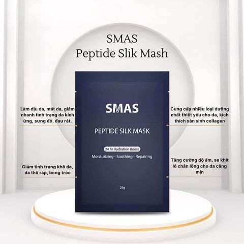 Mặt Nạ Dưỡng 24H SMAS Peptide Silk Mask - Phục Hồi Da, Cung Cấp Độ Ẩm, Giảm Đỏ Da, Chống Lão Hóa, Phù Hợp Mọi Loại Da
