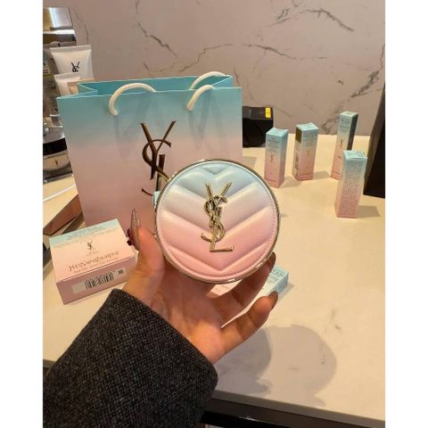 YSL Touche Eclat Glow-Pact Cushion 2025 - Phấn nước kiểm soát dầu, chống nắng SPF 50, lớp nền tự nhiên, phiên bản giới hạn Valentine