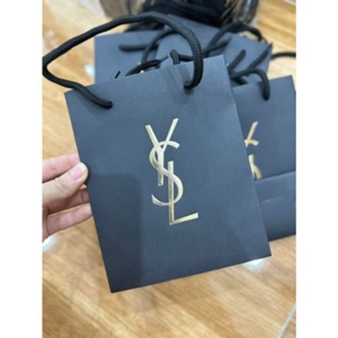 Túi Giấy YSL Đen Cao Cấp 20x16 - Túi Đựng Thời Trang Hàng AUTH Đẳng Cấp, Phong Cách Sang Trọng Cho Túi Xách, Mỹ Phẩm, Trang Sức