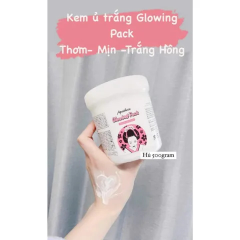 Kem Ủ Trắng GLOWING PACK Nhật Bản 500gr - Trắng Da, Căng Bóng, Se Lỗ Chân Lông, Chống Lão Hóa, Sạch Bụi Bẩn, Tẩy Nám, Vết Tàn Nhang