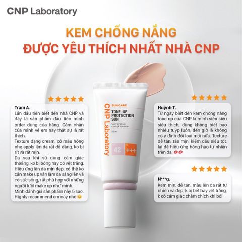 Kem Chống Nắng Nâng Tông Da CNP Laboratory 50ml - Bảo Vệ UVA/UVB, Kiểm Soát Dầu, Dành Cho Da Dầu và Hỗn Hợp, Việt Nam