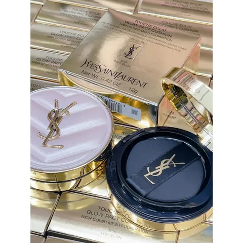 Phấn Nước YSL Glow Pact Cushion Limited Edition Vỏ Hồng - Che Khuyết Điểm Tự Nhiên, Chống Nắng SPF 50+, Phù Hợp Mọi Loại Da