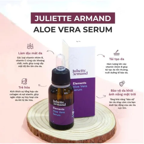 Tinh Chất Lô Hội Juliette Armand - Serum Làm Dịu, Cấp Ẩm Cho Da Nhạy Cảm 20ml-50ml - Dưỡng Ẩm Tự Nhiên, An Toàn, Hàng Chính Hãng