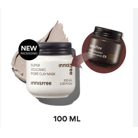Mặt Nạ Innisfree Super Volcanic Pore Clay Mask 100ml - Se Khít Lỗ Chân Lông, Kiểm Soát Dầu, Sản Phẩm Chăm Sóc Da Hàn Quốc 2023