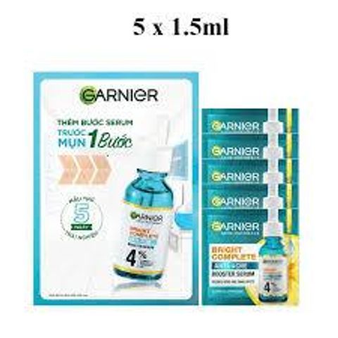 Serum Garnier Bright Complete Giảm Mụn & Mờ Thâm 30ml - Dưỡng Chất Chăm Sóc Da Dầu, Ngăn Ngừa Mụn Hiệu Quả