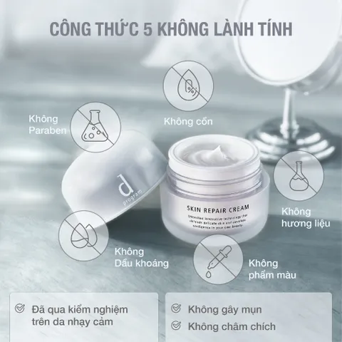 Kem Dưỡng Phục Hồi Da D Program 45g - Chăm Sóc Da Nhạy Cảm, Làm Dịu Kích Ứng, Khóa Ẩm Hiệu Quả, Công Nghệ Microbiome
