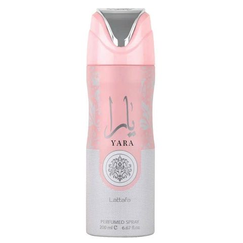 Xịt Khử Mùi Toàn Thân Lattafa Yara 200ml - Hương Hoa Quấn Quyện & Gỗ Sang Trọng Dành Cho Phái Nữ, Lưu Hương Lâu 8-12h