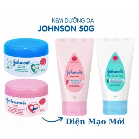 Kem Dưỡng Da Johnson's Baby 50g - An Toàn Cho Da Mẹ Và Bé, Giúp Da Mềm Mịn, Trắng Hồng Tự Nhiên, Thích Hợp Với Da Nhạy Cảm