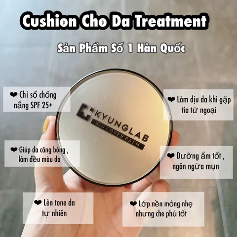 Cushion Kyung Lab Bio Cover Balm 15g - Phấn Nước Dưỡng Da, Che Khuyết Điểm, Chống Nắng SPF 50+ Cho Làn Da Hoàn Hảo
