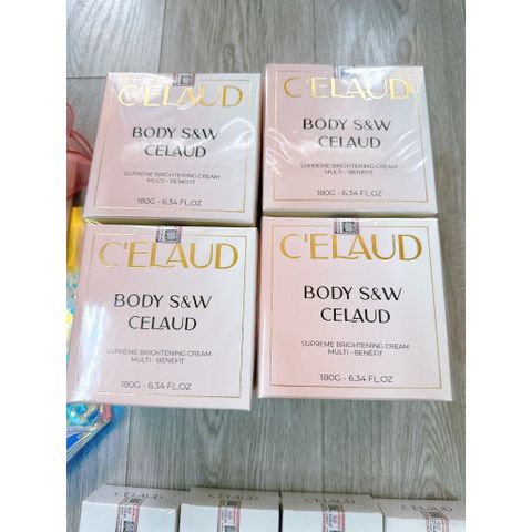 Kem Dưỡng Trắng Da BODY Celaud 180ml - Dưỡng Trắng Sâu, Cấp Ẩm, Chống Nắng, Công Nghệ Titan Nano, Phục Hồi Da Khô