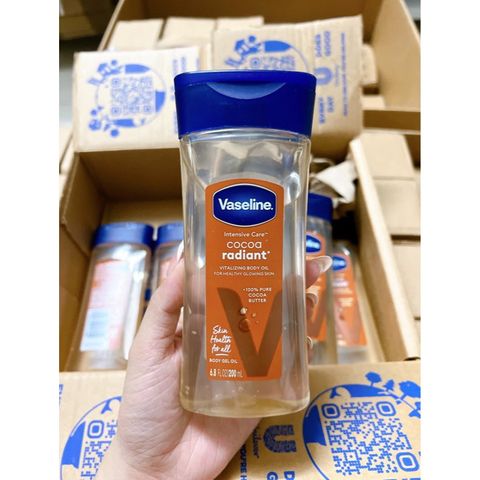 Dầu Dưỡng Da Vaseline Intensive Care Gel 200ml - Dưỡng ẩm từ Bơ Ca Cao, Giúp Da Mịn Màng và Sáng Tự Nhiên