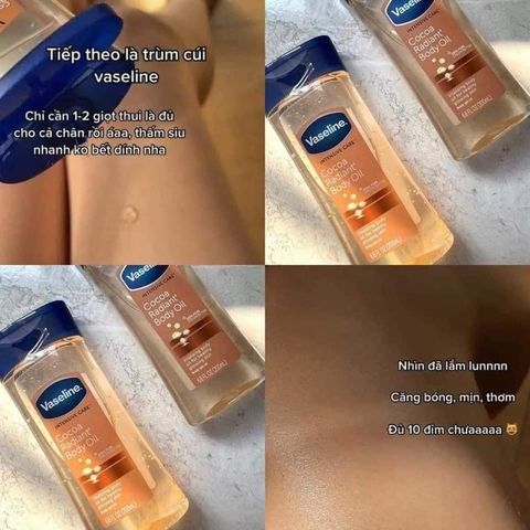 Dầu Dưỡng Da Vaseline Intensive Care Gel 200ml - Dưỡng ẩm từ Bơ Ca Cao, Giúp Da Mịn Màng và Sáng Tự Nhiên