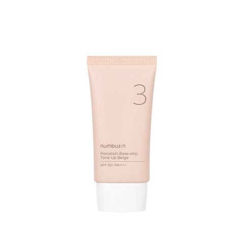 Kem Nâng Tone Chống Nắng Numbuzin No.3 Porcelain - SPF50, Base-skip Tone Up Beige, Dưỡng Da, Làm Sáng Màu và Che Khuyết Điểm 50ml