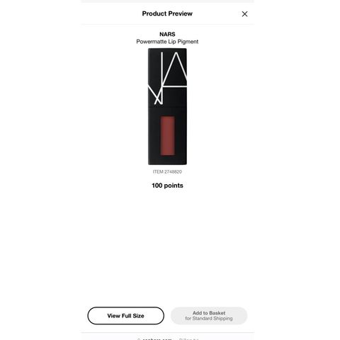 Son Kem Nars Powermatte Lip Pigment #American Woman - Chất Son Lì Mịn, Bền Màu Cao, Độ Che Phủ Tuyệt Đối, Phong Cách Thời Thượng