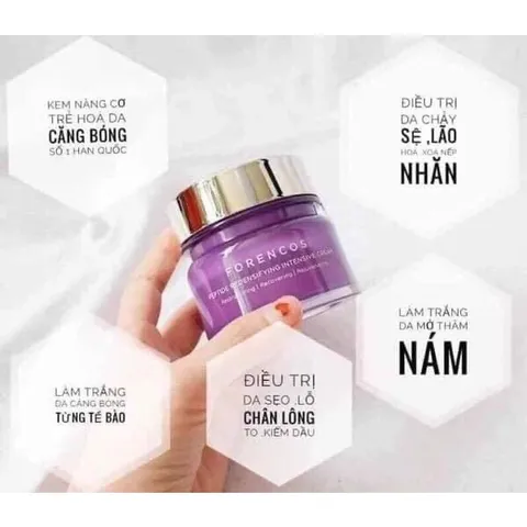 Kem Dưỡng Trắng Da Forencos Tone Up - Cấp Ẩm, Nâng Cơ, Dưỡng Da Ban Ngày & Ban Đêm, Chống Lão Hóa, Giúp Da Sáng Mịn, Trong Suốt