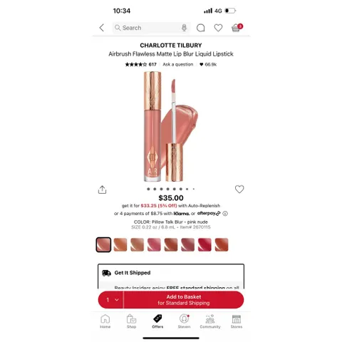 Son Kem Mini 1ml Charlotte Tilbury Màu Pillow Talk Blur - Hồng Đất Siêu Căng Mọng, Chất Son Lâu Trôi, Xuất Xứ Ý