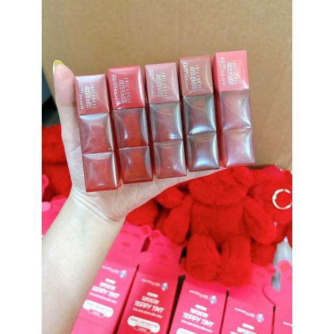Son Kem Superstay Teddy Tint Maybelline 5ml - Chất Son Mịn Lì, 7 Màu Ngọt Ngào, Dài Lâu Đến 12H, Trang Điểm Tự Nhiên