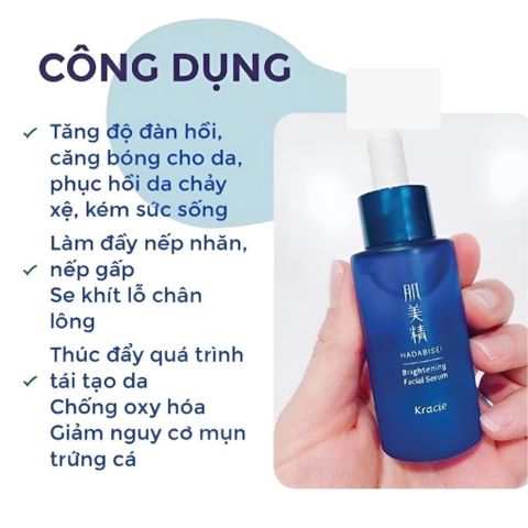 Serum Trắng Da Kracie Hadabisei Brightening Facial 30ml - Dưỡng trắng, làm mờ thâm nám, an toàn cho da nhạy cảm, Nhật Bản