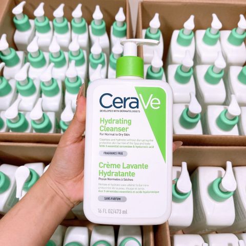 Sữa Rửa Mặt CeraVe Hydrating Cleanser - Dành Cho Da Thường và Da Khô, Làm Sạch Nhẹ Nhàng, Bảo Vệ Độ Ẩm Da