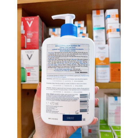 Sữa Dưỡng Ẩm Toàn Thân CeraVe Daily Moisturizing Lotion 473ml - Giúp Cấp Ẩm Và Phục Hồi Làn Da Nhạy Cảm, Phù Hợp Cho Mọi Lứa Tuổi