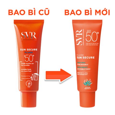 Kem Chống Nắng SVR Sun Secure Fluide SPF50+ Trong Suốt, Không Nhờn Rít - Bảo Vệ Da Nhạy Cảm, Chống Nước, Dưỡng Da Mịn Màng 50ml