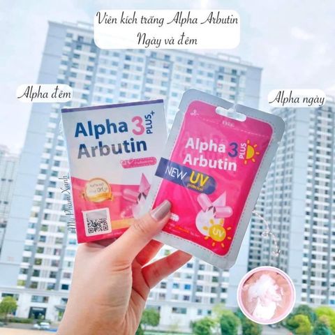 Viên Kích Trắng Da Alpha Arbutin 3 Plus Thái Lan Vỉ 10 Viên - Dưỡng Da Trắng Mịn, Ngăn Lão Hóa, Ngày & Đêm