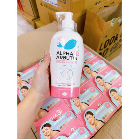 Sữa Dưỡng Thể Alpha Arbutin 3 Plus Collagen 500ml - Dưỡng Trắng Da, Tăng Độ Đàn Hồi Và Cấp Ẩm Sâu, Venus White Thái Lan