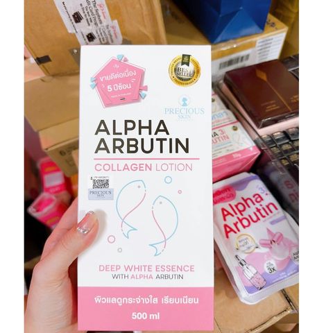Sữa Dưỡng Thể Alpha Arbutin 3 Plus Collagen 500ml - Dưỡng Trắng Da, Tăng Độ Đàn Hồi Và Cấp Ẩm Sâu, Venus White Thái Lan